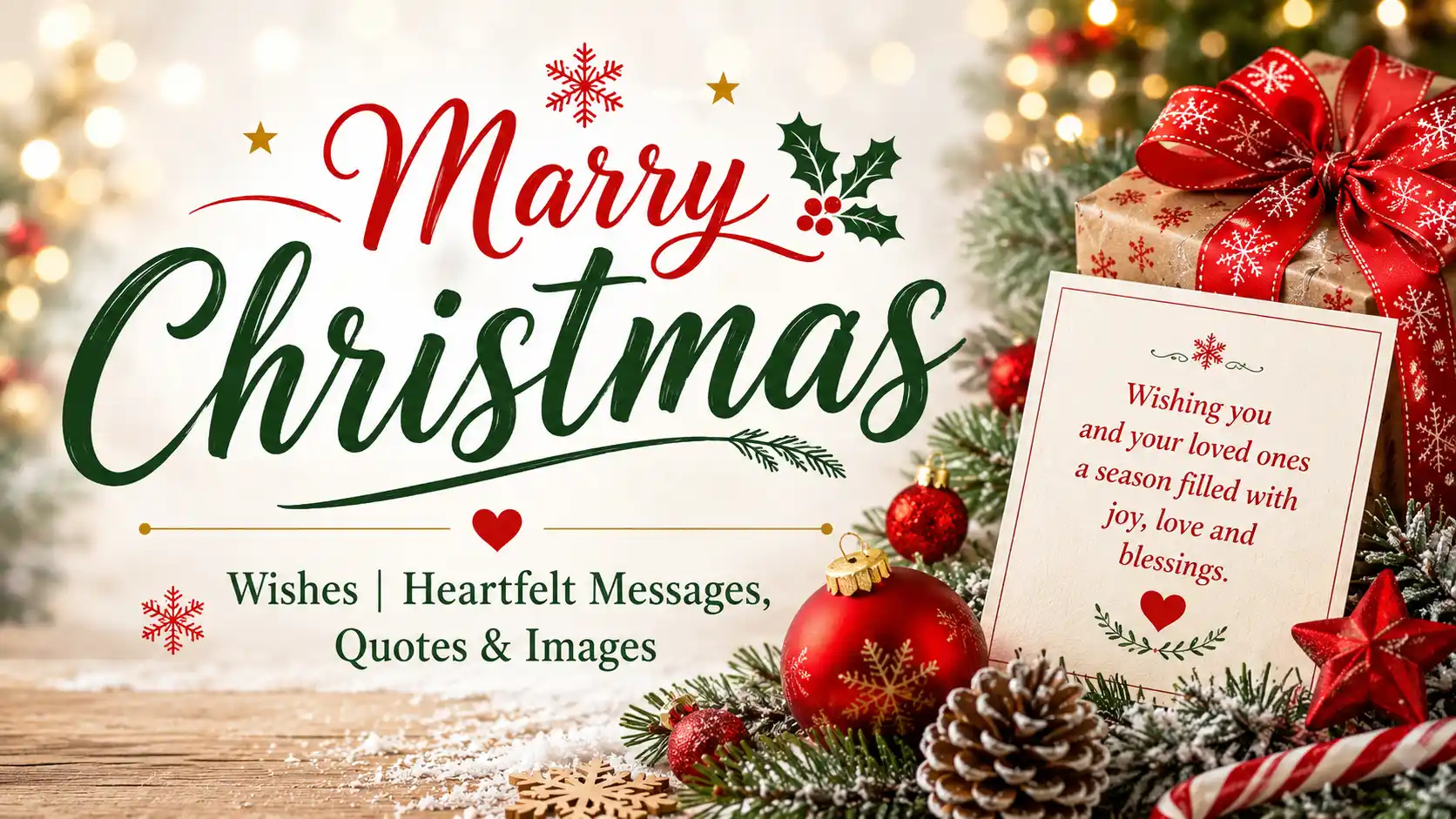Marry Christmas Wishes 2026 | Heartfelt Messages, Quotes & Images 1 Marry Christmas Wishes image with wish