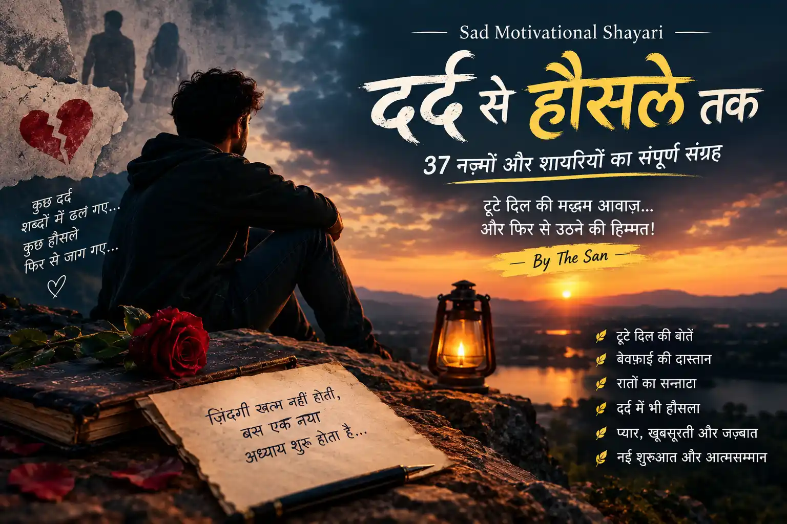Sad Motivational Shayari in hindi 1 Sad Motivational Shayari in Hindi – दर्द से हौसले तक by The San